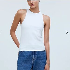 Madewell Highneck Tank with Shelf Bra NWT Size XL